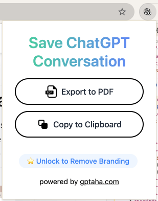 Save ChatGPT Conversation