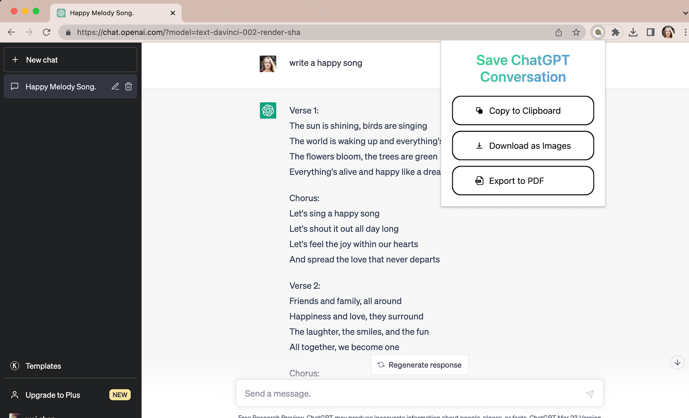 Save ChatGPT Conversation